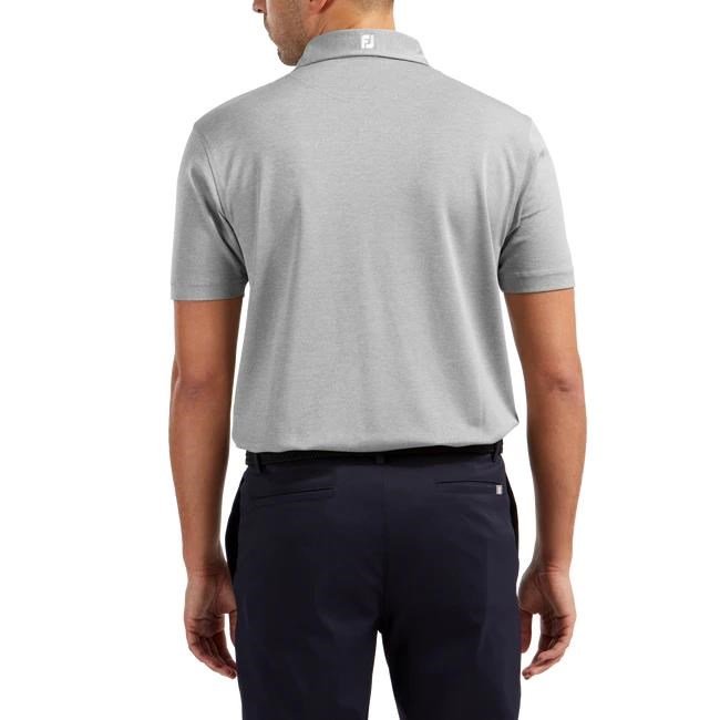 FootJoy Stretch Pique Solid polo da uomo, heather grey