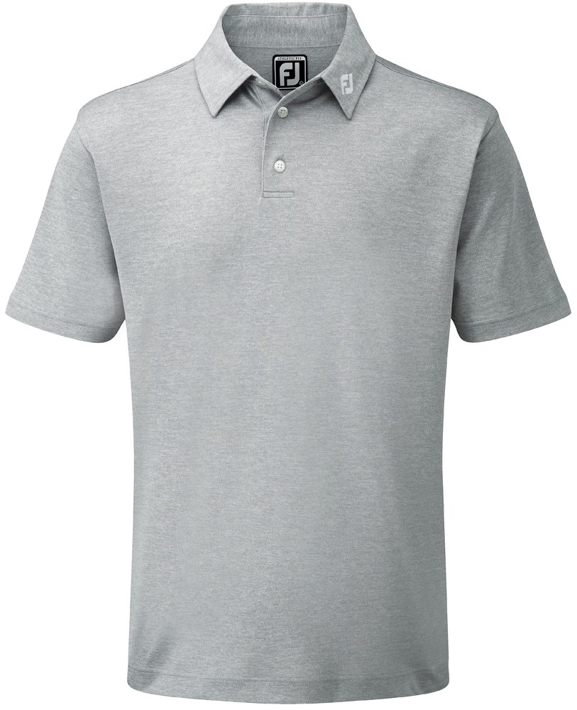 FootJoy Stretch Pique Solid polo da uomo, heather grey