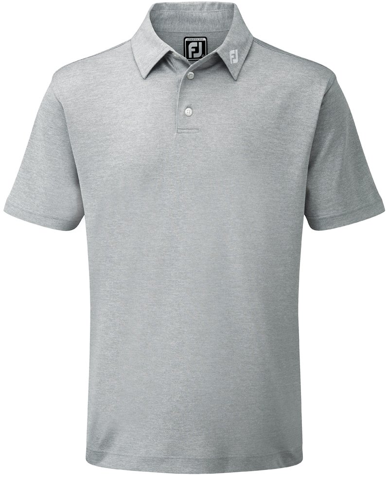 FootJoy Stretch Pique Solid polo da uomo, heather grey
