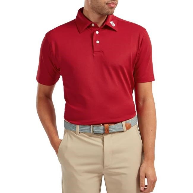 FootJoy Stretch Pique Solid polo uomo, rosso
