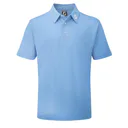 FootJoy Stretch Pique Solid polo uomo, azzurro