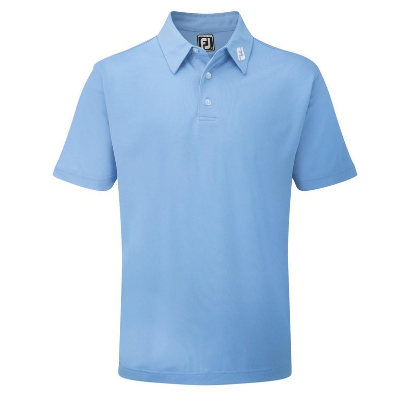 FootJoy Stretch Pique Solid polo uomo, azzurro