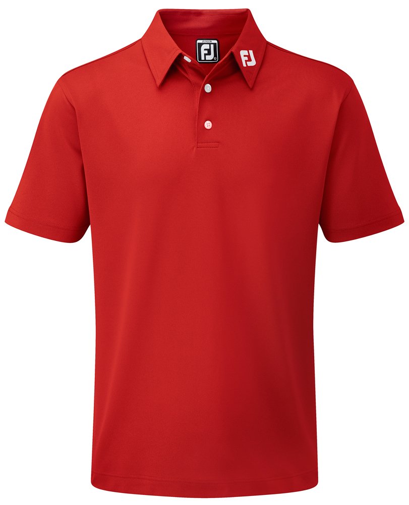 FootJoy Stretch Pique Solid polo da junior, rosso