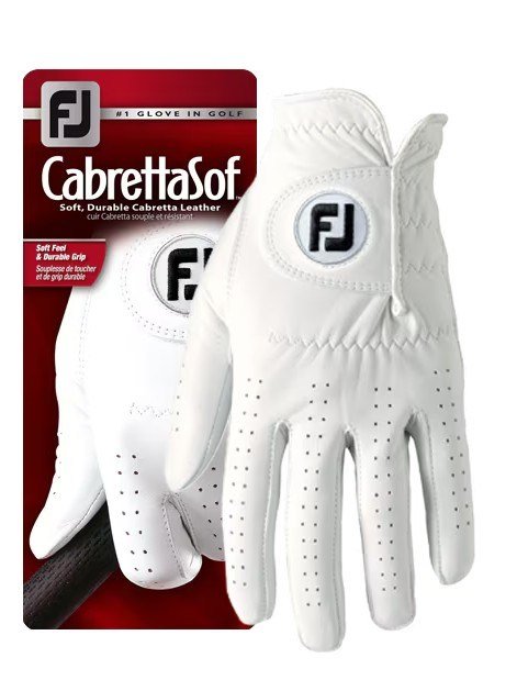 FootJoy CabrettaSof Cadet Pearl guanto da golf da uomo, bianco