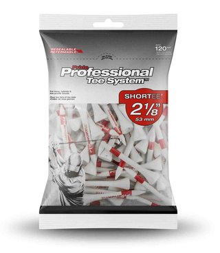 Pride Professional Tee System Prolength Short Red tee da golf in legno 53mm (2 1/8"), 120 pezzi