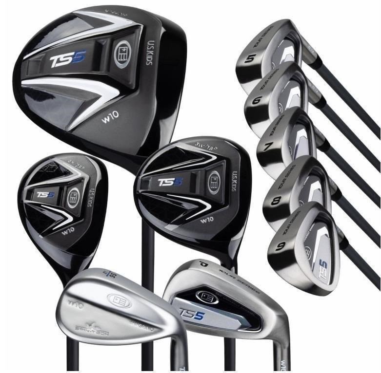 U.S. Kids Golf TS5-63 (160cm) V5 10-Club junior set da golf, grafite + stand bag, nero/bianco