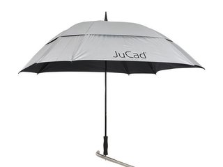 JuCad ombrello da golf antivento 68" con pin, argento (con protezione UV)