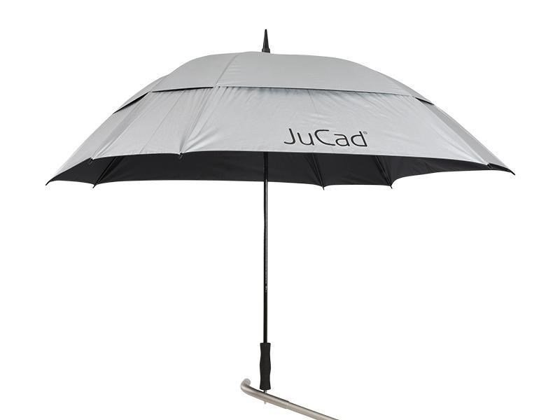 JuCad ombrello da golf antivento 68" con pin, argento (con protezione UV)