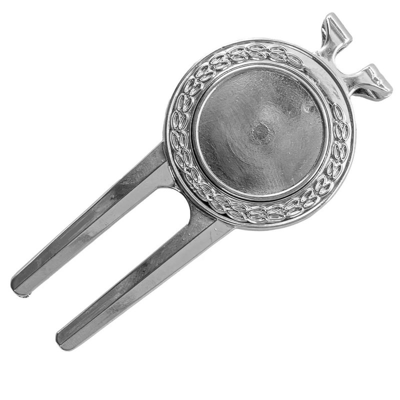 Longridge Laurel Pitchfork And Clip segnaposto, argento