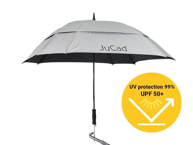 JuCad JuCad telescopic golf umbrella 68" square & windproof with pin, silver