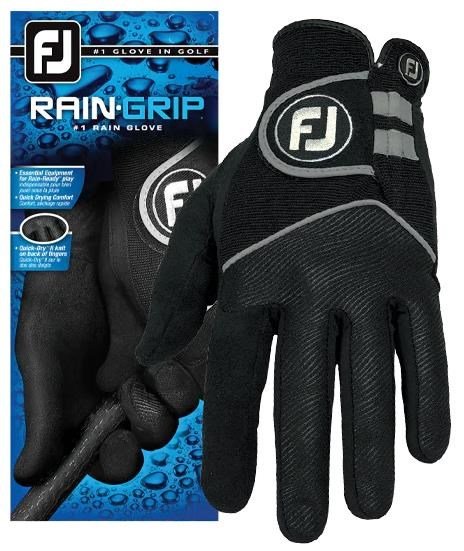 Footjoy RainGrip guanto da golf uomo, nero