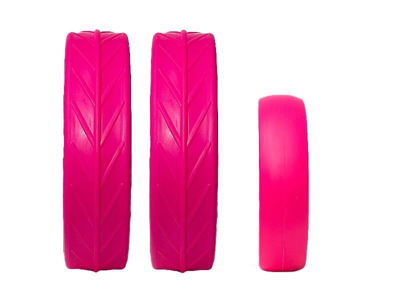 JuCad tires - 2 ruote posteriori, 1 ruota anteriore, rosa