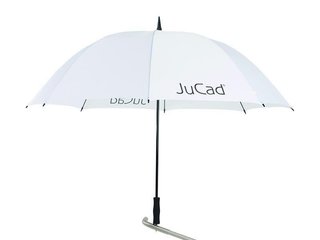 JuCad ombrello da golf 68" con pin, bianco