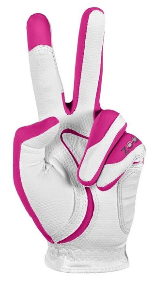 Zoom Zoom Weather guanto da golf donna, bianco/fucsia