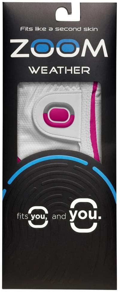 Zoom Zoom Weather guanto da golf donna, bianco/fucsia