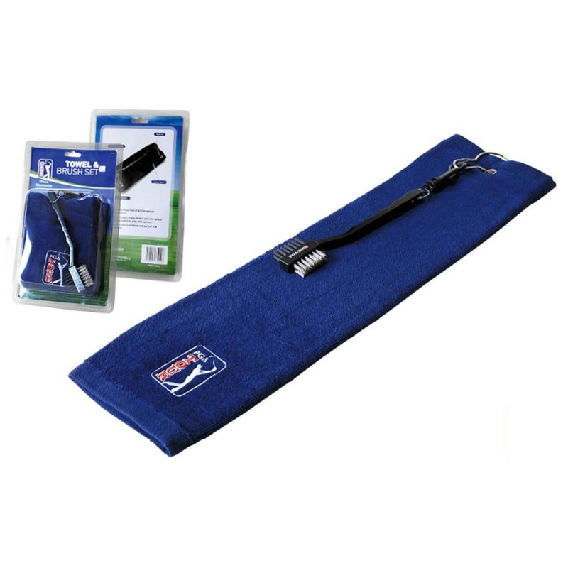 PGA Tour Golf Towel and Club Brush Set asciugamano, blu scuro