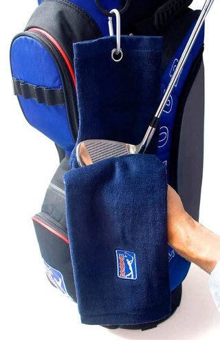 PGA Tour Golf Towel and Club Brush Set asciugamano, blu scuro