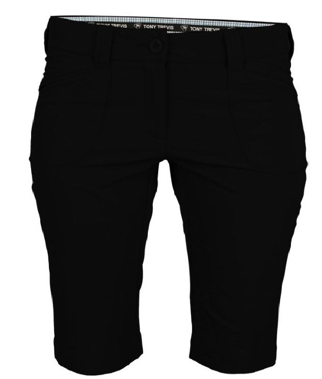 Tony Trevis ladies short slim fit pantaloncini da donna, nero