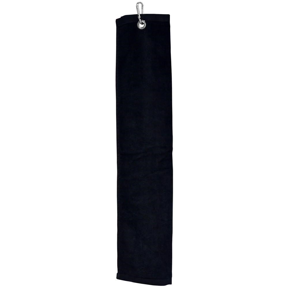 Longridge Blank Luxury Three Fold asciugamano da golf, nero