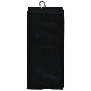 Longridge Blank Luxury Three Fold asciugamano da golf, nero