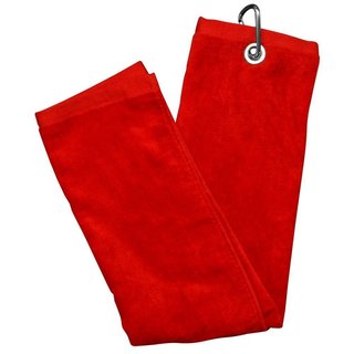 Longridge Blank Luxury Three Fold asciugamano da golf, rosso
