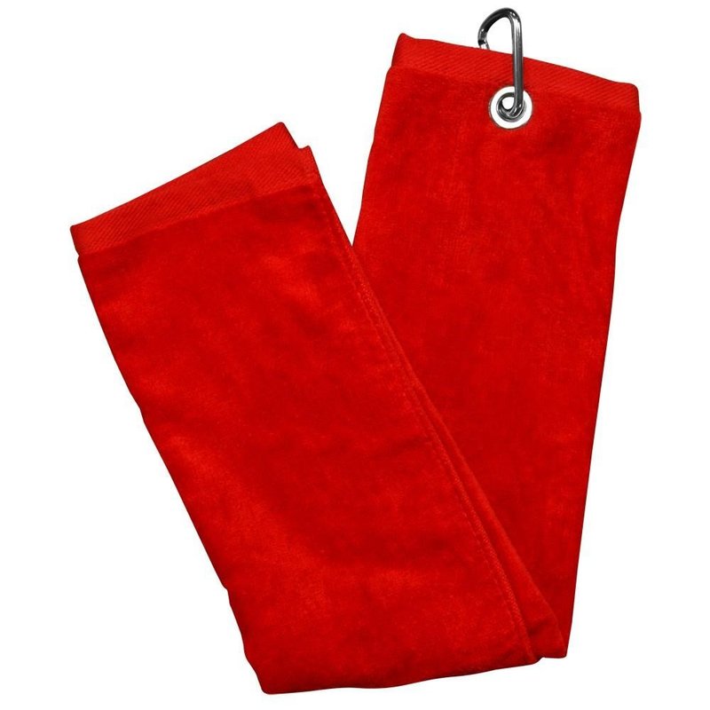 Longridge Blank Luxury Three Fold asciugamano da golf, rosso