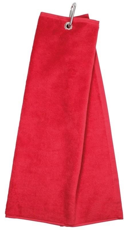 Longridge Blank Luxury Three Fold asciugamano da golf, rosso