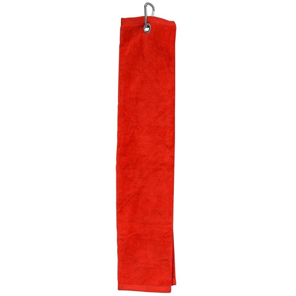 Longridge Blank Luxury Three Fold asciugamano da golf, rosso