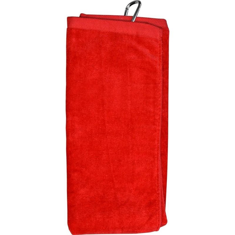 Longridge Blank Luxury Three Fold asciugamano da golf, rosso