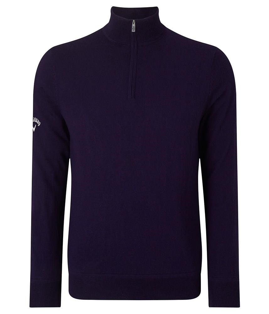 Callaway Windstopper 1/4 Zipped maglione da uomo, peacoat