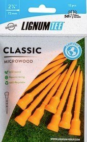 Lignum Tee 72mm (2 3/4") 12pack spinning orange