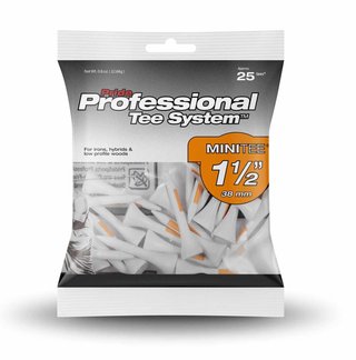 Pride Professional Tee System Prolength Mini Orange tee da golf in legno 38mm (1 1/2"), 25 pezzi