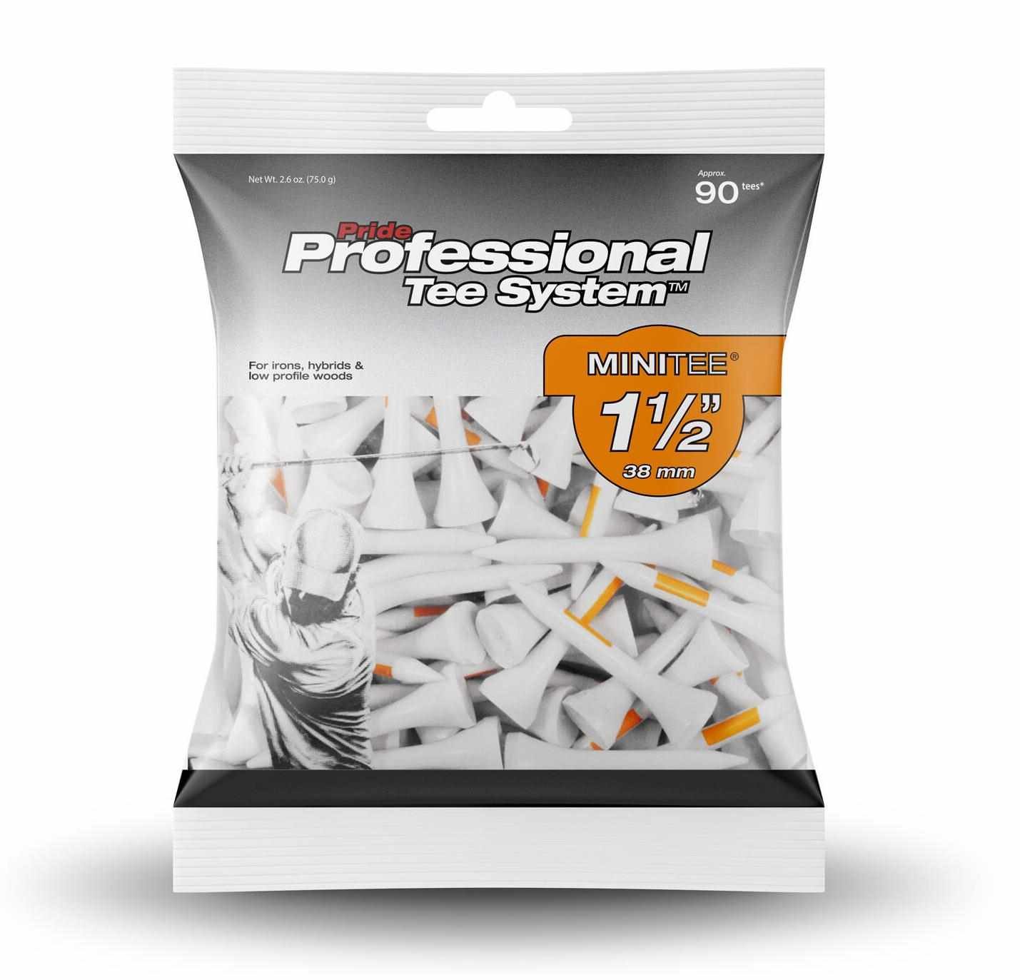 Pride Professional Tee System Prolength Mini tee arancioni 38mm (1 1/2"), 90 pezzi