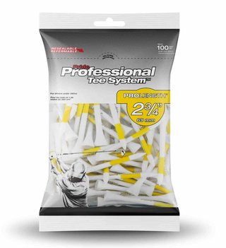 Pride Professional Tee System Prolength Yellow tee in legno 69mm (2 3/4"), 100 pezzi