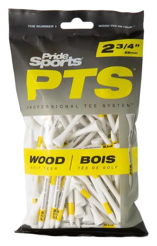 Pride Professional Tee System Prolength Yellow tee in legno 69mm (2 3/4"), 100 pezzi