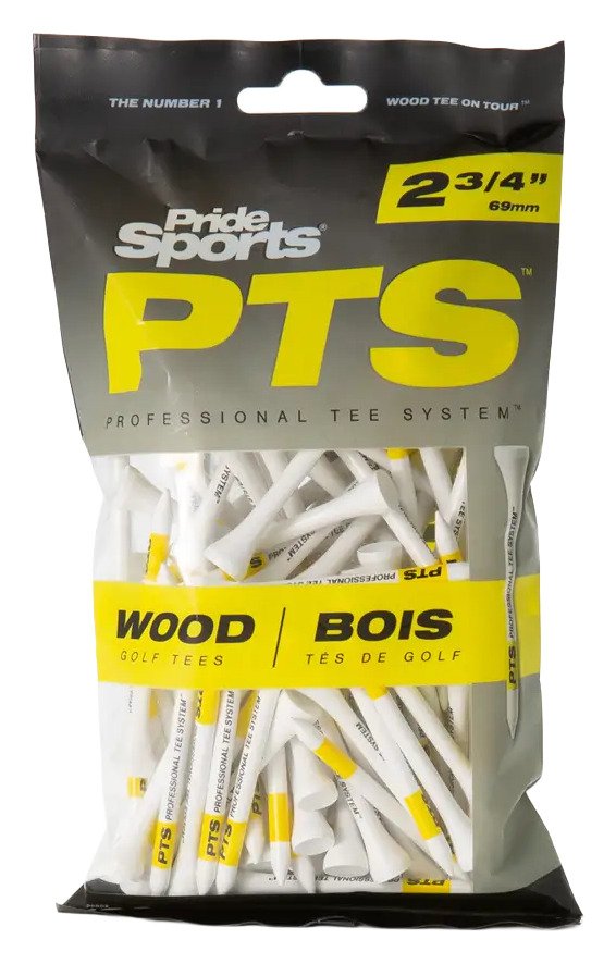 Pride Professional Tee System Prolength Yellow tee in legno 69mm (2 3/4"), 100 pezzi
