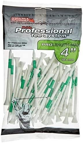Pride Professional Tee System Prolength Max Green tee in legno 101mm (4"), 50 pezzi