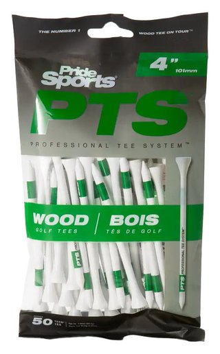Pride Professional Tee System Prolength Max Green tee in legno 101mm (4"), 50 pezzi