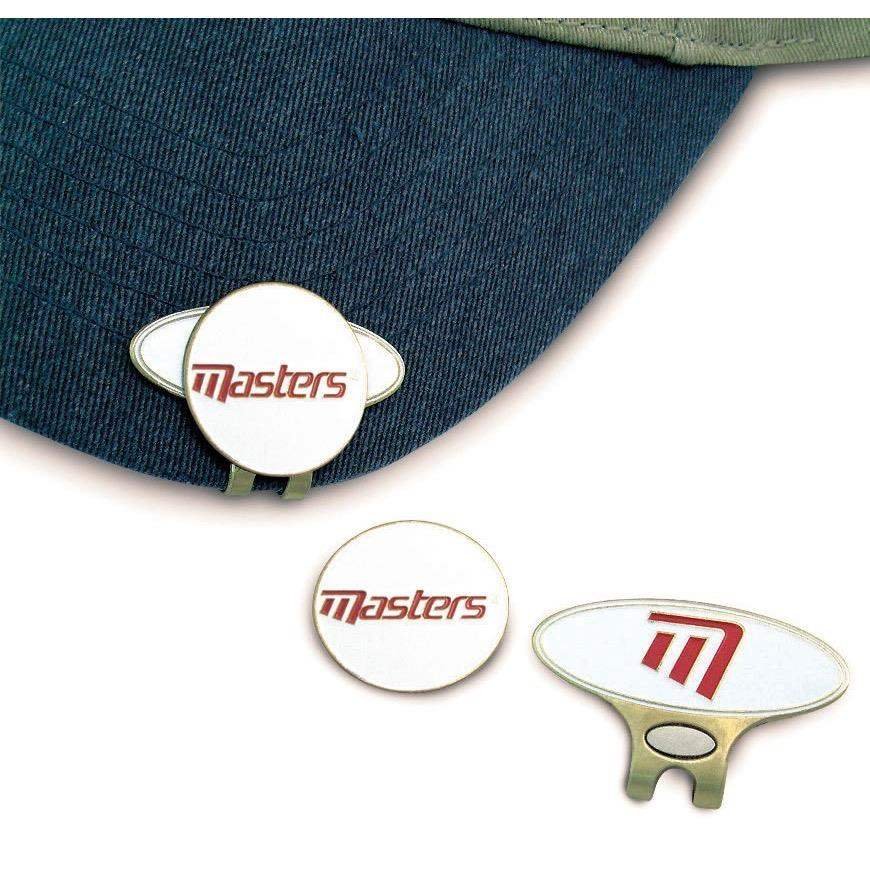 Masters Golf Cap Clip & Ball Marker segnapalla, bianco/rosso