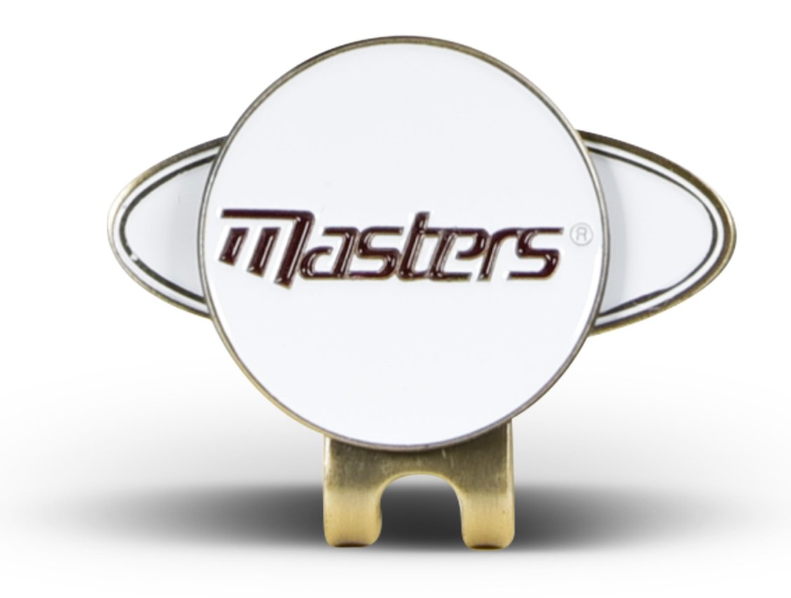 Masters Golf Cap Clip & Ball Marker segnapalla, bianco/rosso