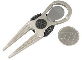 Masters Golf Masters Deluxe Pitchfork With Marker segnaposto, argento