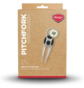 Masters Golf Deluxe Pitchfork With Marker segnaposto, argento