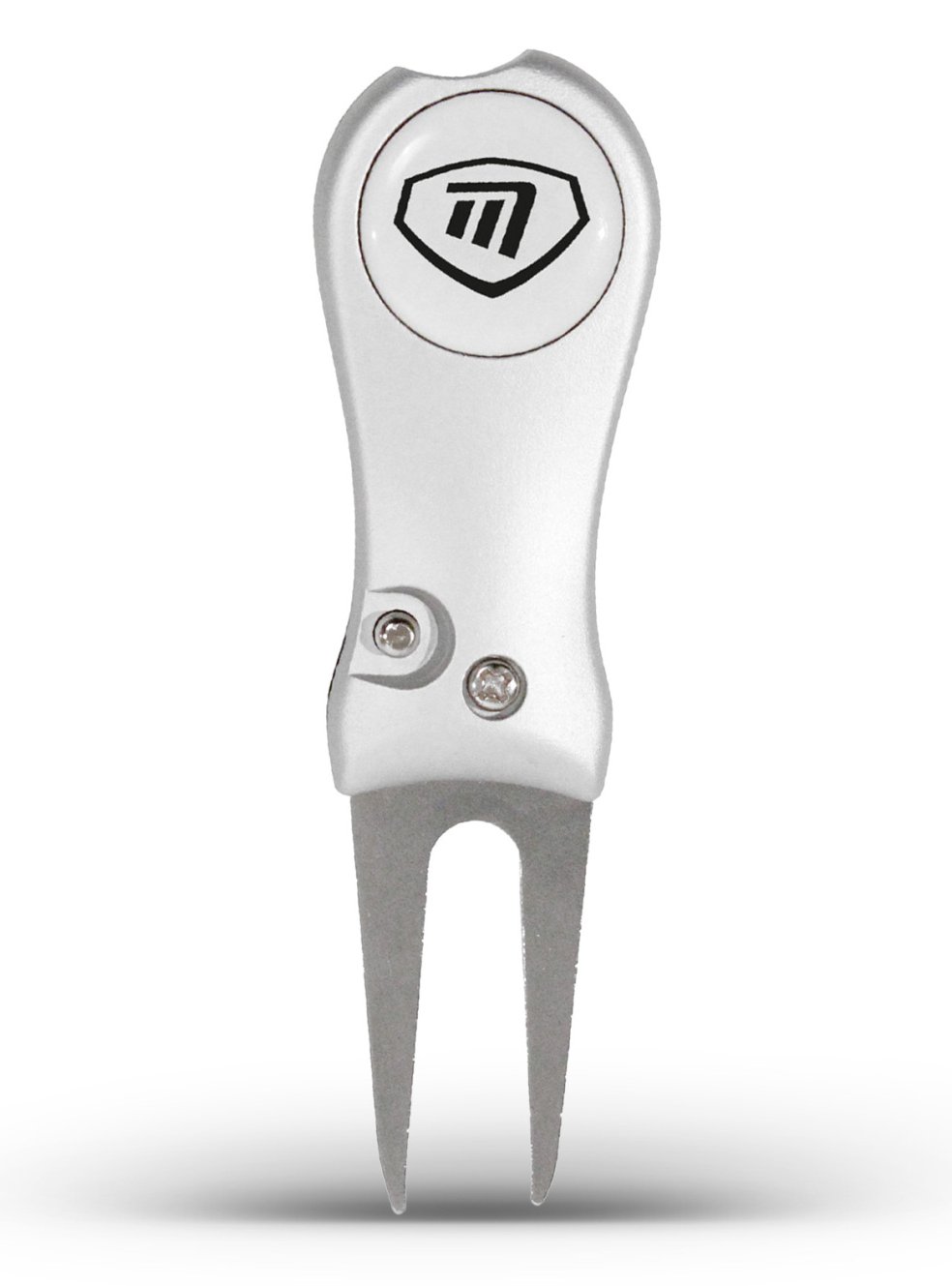 Masters Golf Switchblade Style Pitchfork segna-buche, argento