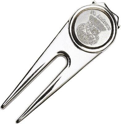 Masters Golf Masters St Andrews Deluxe pitchfork segnaposto, argento