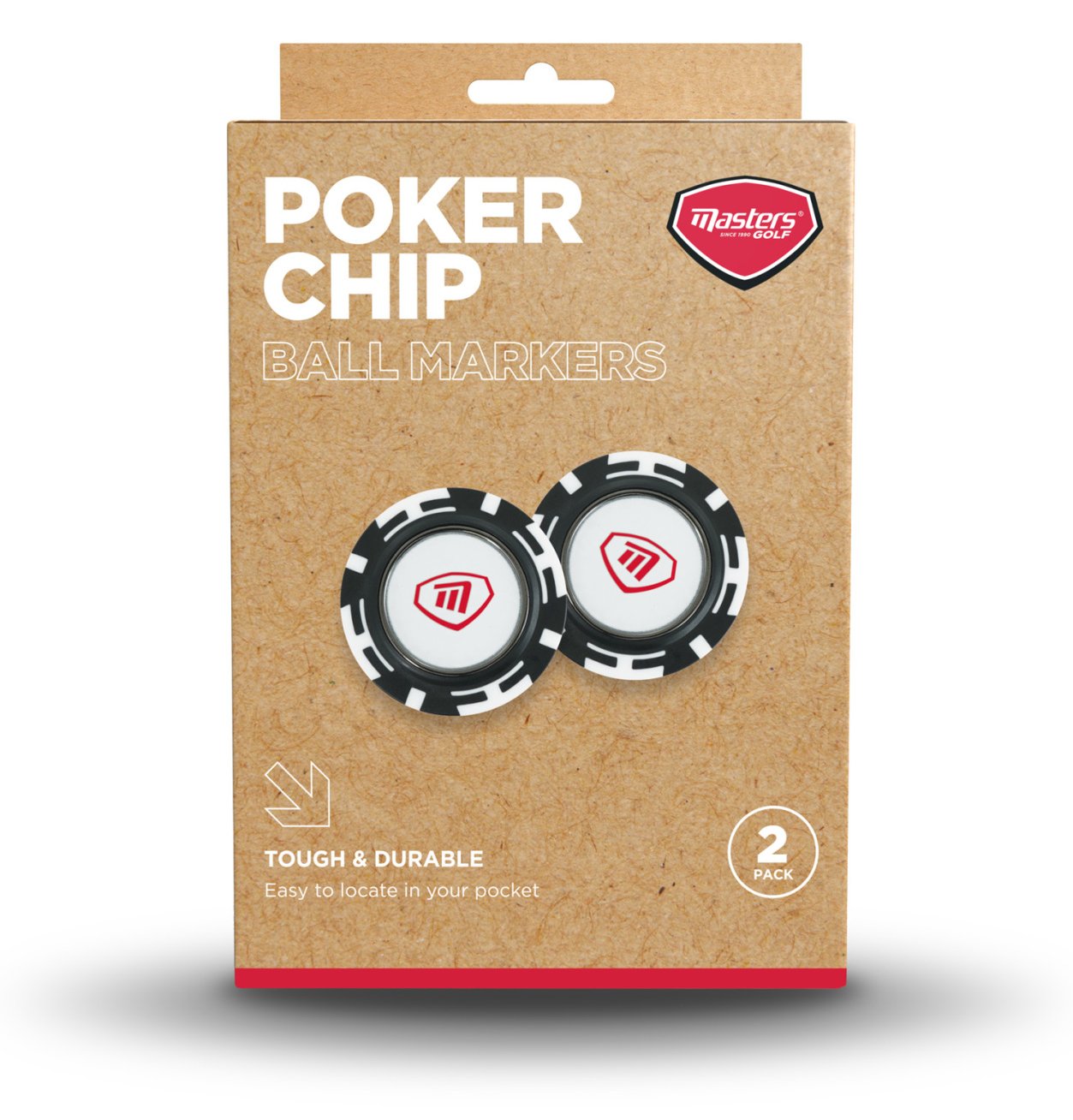 Masters Golf Poker Chips with Mag Ball Marker segnapalline, nero/bianco