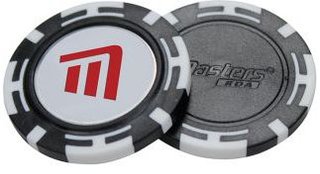 Masters Golf Poker Chips with Mag Ball Marker segnapalline, nero/bianco