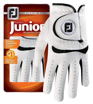 Footjoy FJ Junior 18 guanto da golf per bambini, bianco/nero
