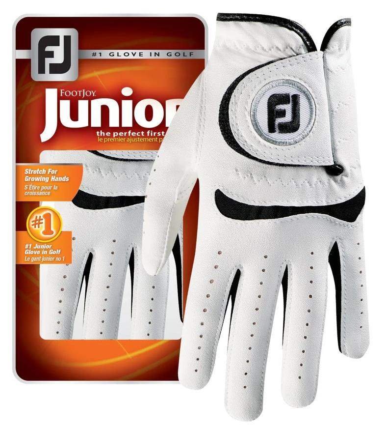 Footjoy FJ Junior 18 guanto da golf per bambini, bianco/nero