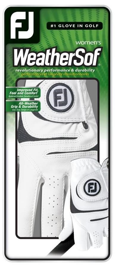 FootJoy WeatherSof 18 guanto da golf donna, bianco