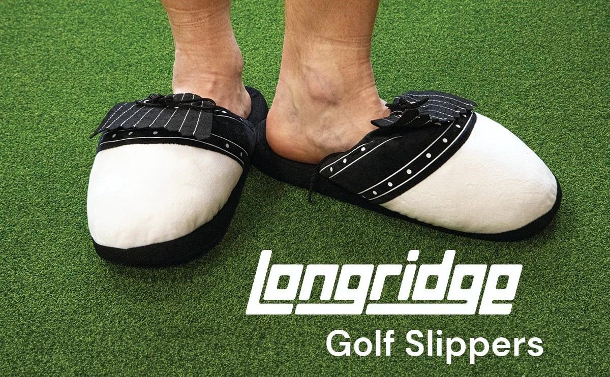 Longridge Golf Slippers (flaps) L scarpe da golf, nero/bianco